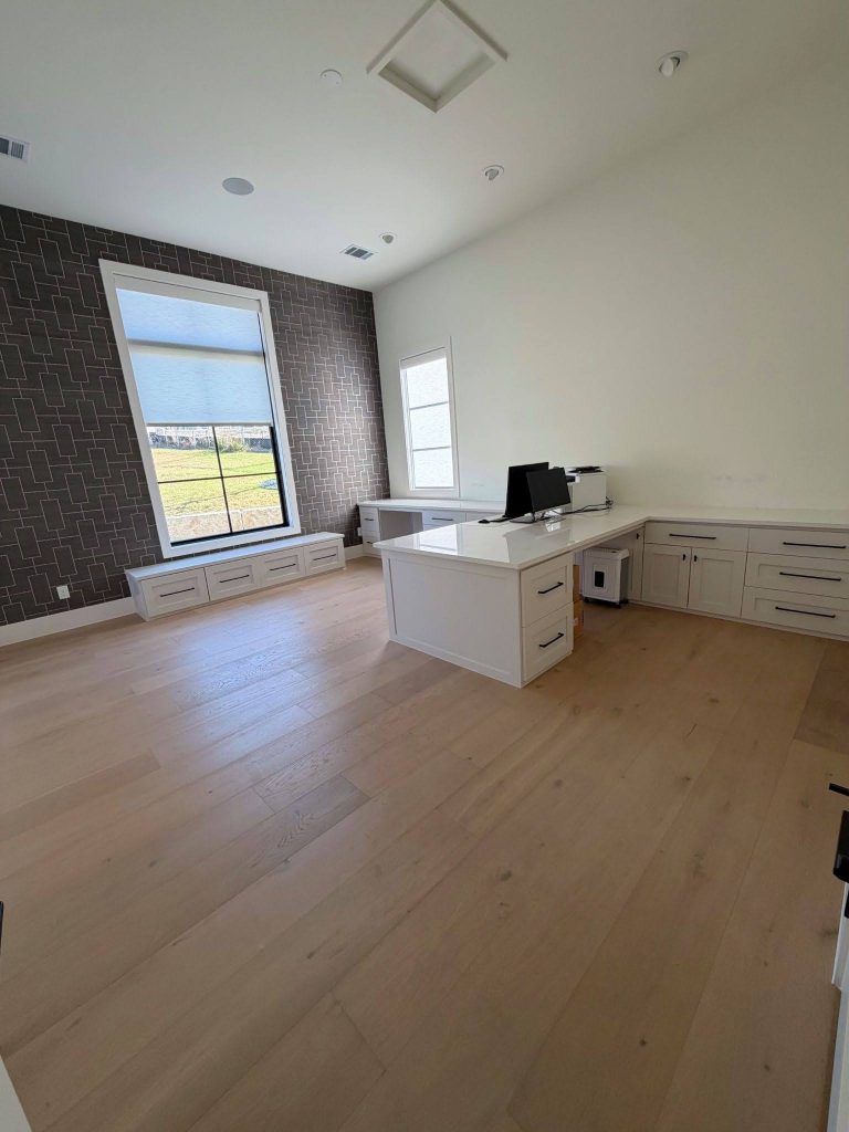 Home office before and after renovation